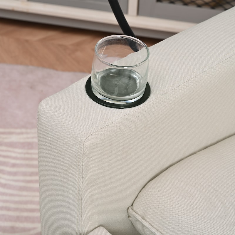 Adjustable Recliner Sofa for Adults with Mobile Phone Holder and Cup Holder