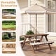preview thumbnail 18 of 18, Gymax Kids Picnic Table w/Bench Seat Cushions Removable & Adjustable