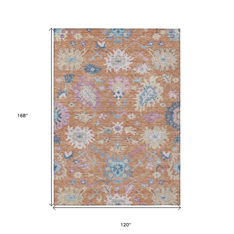 HomeRoots Floral Transitional Rectangle Outdoor Rug