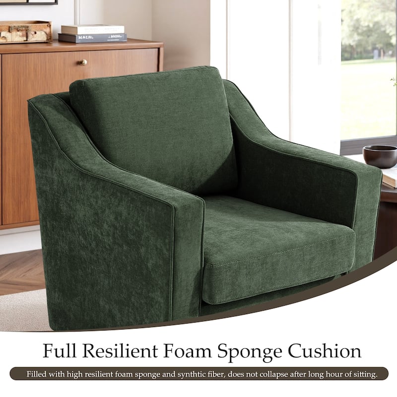 Modern 30.5" W Swivel Armchair Accent chair