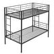 preview thumbnail 5 of 31, Bunk Bed Metal Twin Size Bunk Beds Frame with Ladder & Full-Length Guardrail Heavy Duty Sturdy 2 in 1 Convertible Bunk Bed