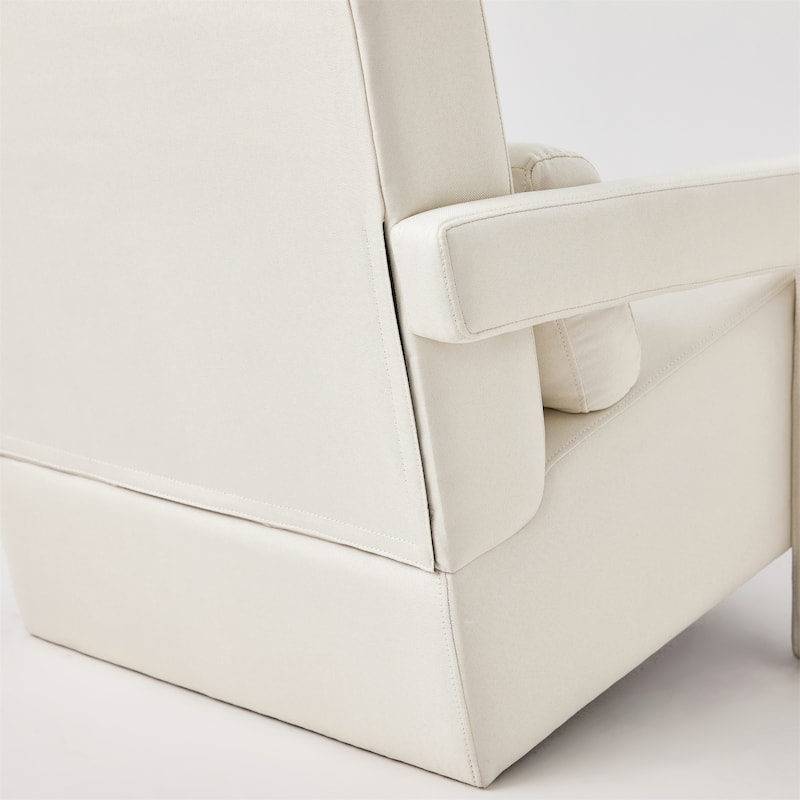 Beige 27.5" Accent Chair with Pillow and Foam