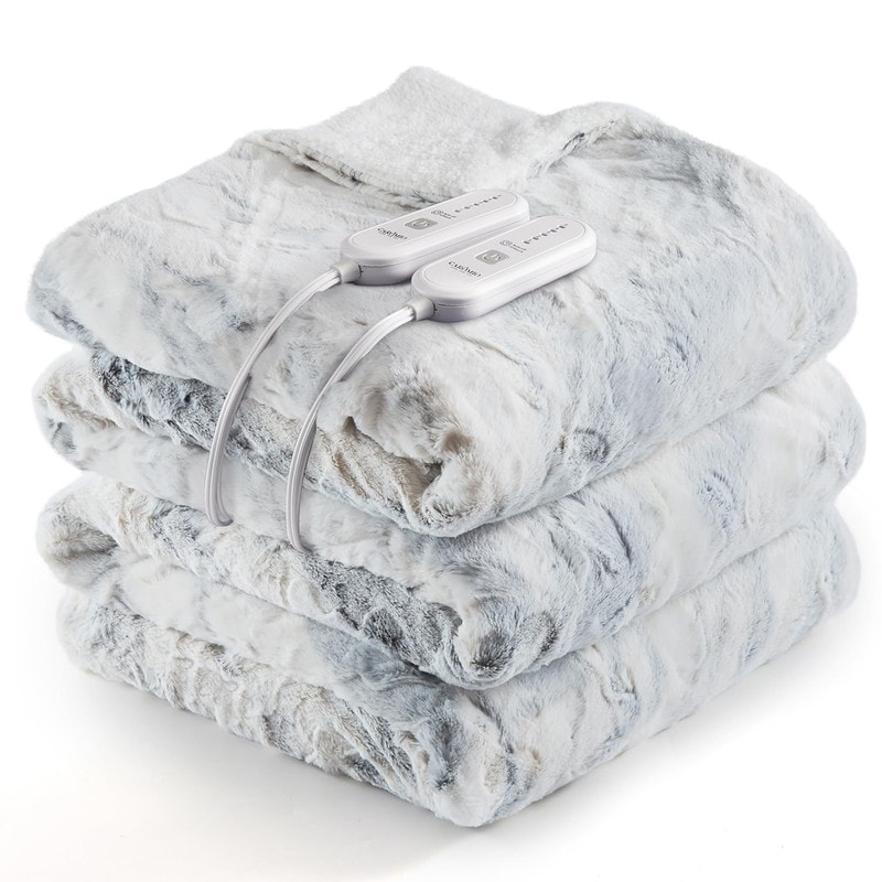 HEATED BLANKET ホワイト Amazon.com: Serta Luxuriously Soft Plush Electric Blanket
