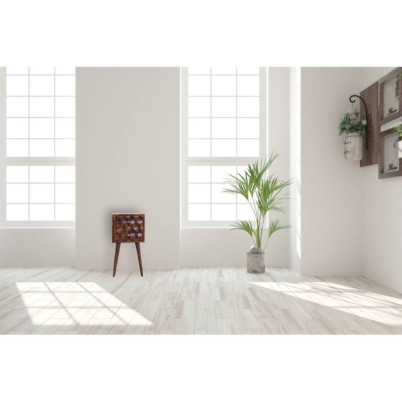 Contemporary Design 2 Drawer Nightstand,Durable And Sturdy