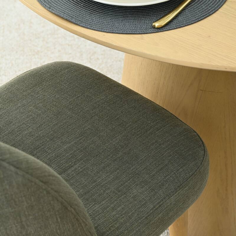 Linen Upholstered Parson Chair(Set of 2)