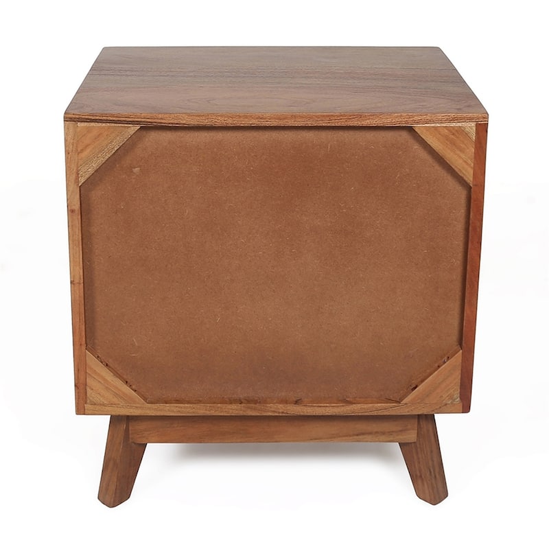 21.5"x16.5"x23" Modern 3-Drawer Storage Nightstand