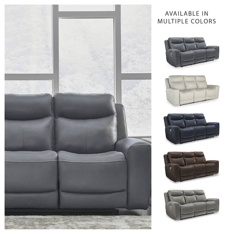 Signature Design by Ashley Mindanao Steel Power Reclining Sofa - 89"W x 42"D x 43"H
