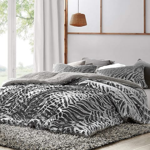 Primal Zebra - Coma Inducer Oversized Duvet Cover Set - Silver Black