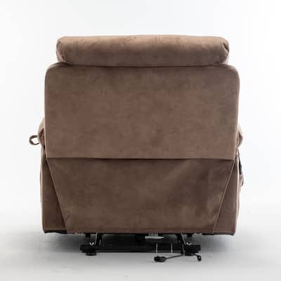 Power Lift Recliner Chair with Massage & Heating, Electric Recliners with Cup Holder & Side Pocket, Ergonomic Lounge Sofa Chair