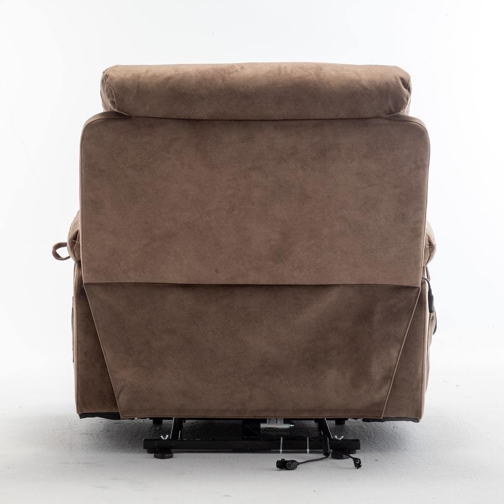 Power Lift Recliner Chair with Massage & Heating, Electric Recliners with Cup Holder & Side Pocket, Ergonomic Lounge Sofa Chair