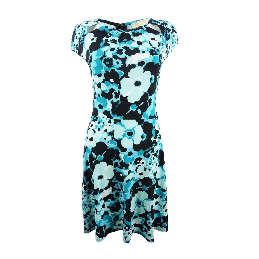 michael kors tile blue dress