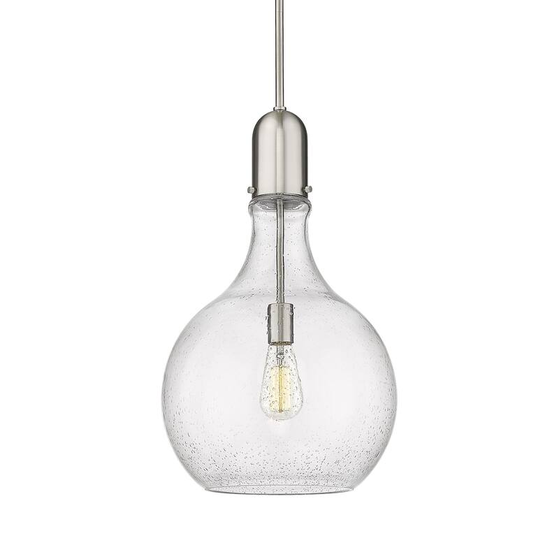 Innovations Lighting 492-1S-23-14 Amherst Pendant Amherst 14" Wide - Brushed Satin Nickel / Seedy
