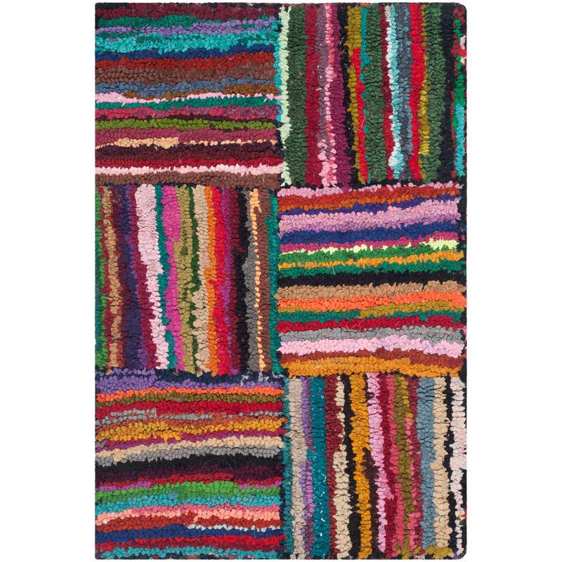 SAFAVIEH Handmade Nantucket Agneza Contemporary Cotton Rug - 2' x 3' - Multi