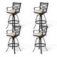preview thumbnail 6 of 27, Outdoor Patio Bar Stools Aluminum Swivel Bar Chair with Sunbrella Cushion