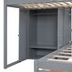 preview thumbnail 30 of 28, Space-Saving Design Full Over Twin Bunk Bed with Wardrobe, Convenient Footboard Drawer