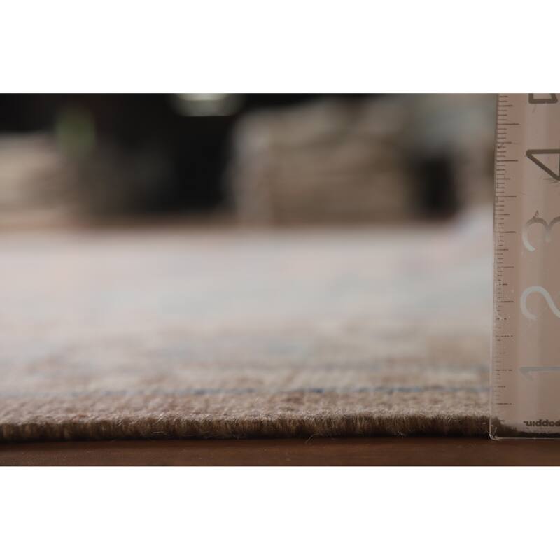 Hand Knotted Oriental 100% Wool Carpet Transitional All-Over Brown Oushak Area Rug - 12' 4'' X 9' 5''