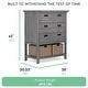 preview thumbnail 4 of 6, Evolur Waverly Tall Chest with Baskets, Rustic Grey