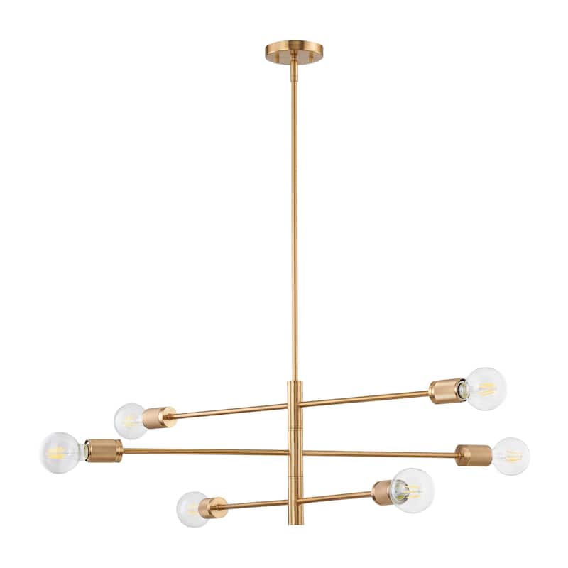 Elk Home Module Burnished Brass Metal 6 Light Chandelier