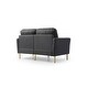 preview thumbnail 41 of 51, 2 Piece Living Room Sofa Set, Velvet Upholstered, Solid Manufactured Frame, Reversible Cushions, Metal Feet, Flared Armrests