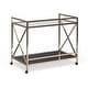 preview thumbnail 7 of 15, SEI Furniture Munchofen Metal Gold Bart Cart