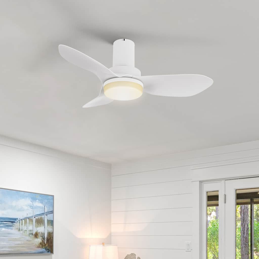 CARRO Haddington 36" ABS 3-Blade Indoor Ceiling Fan with Light and Remote Control
