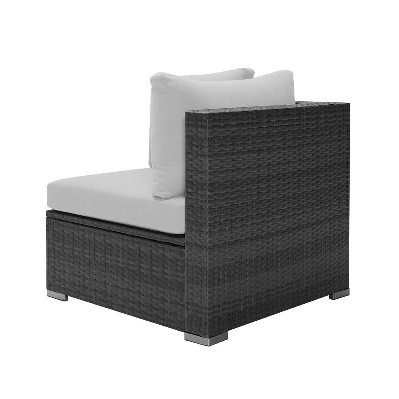 FINCATI Outdoor Sectional Conversation Set, 500 lbs Wicker Deep Seating Set, Loveseat/ Corner/ Ottoman Selectable