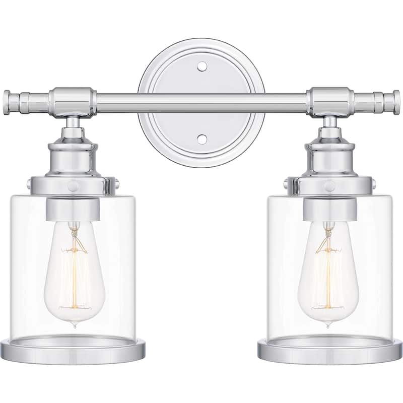 Dixie 2-Light Polished Chrome Vanity Light