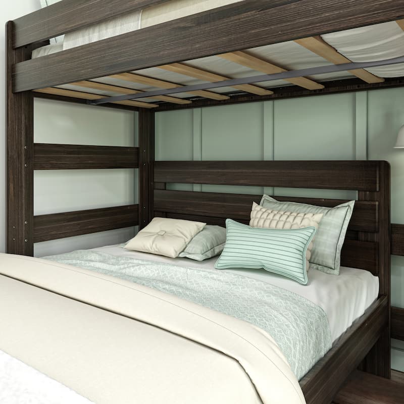 Max and Lily Farmhouse Twin over Queen L Shaped Bunk Bed