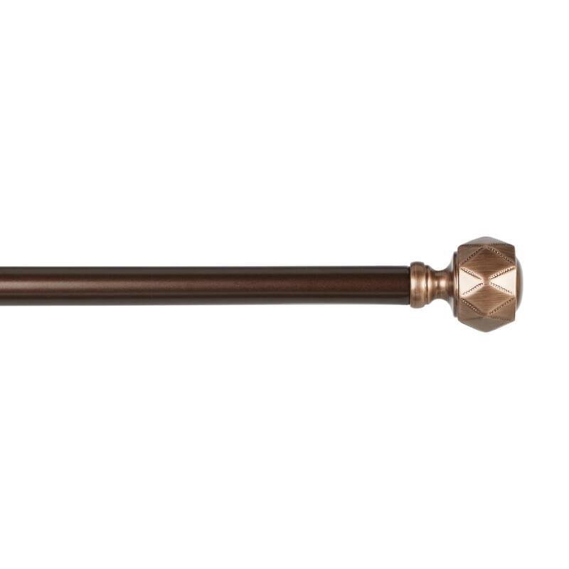 ATI Home Regal 1" Adjustable Window Curtain Rod and Finial Set