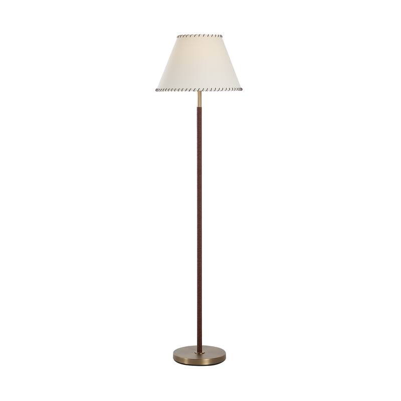 Renwil Elea 61.0" Height Floor Lamps, Dark Antique Brushed Brass - Brown