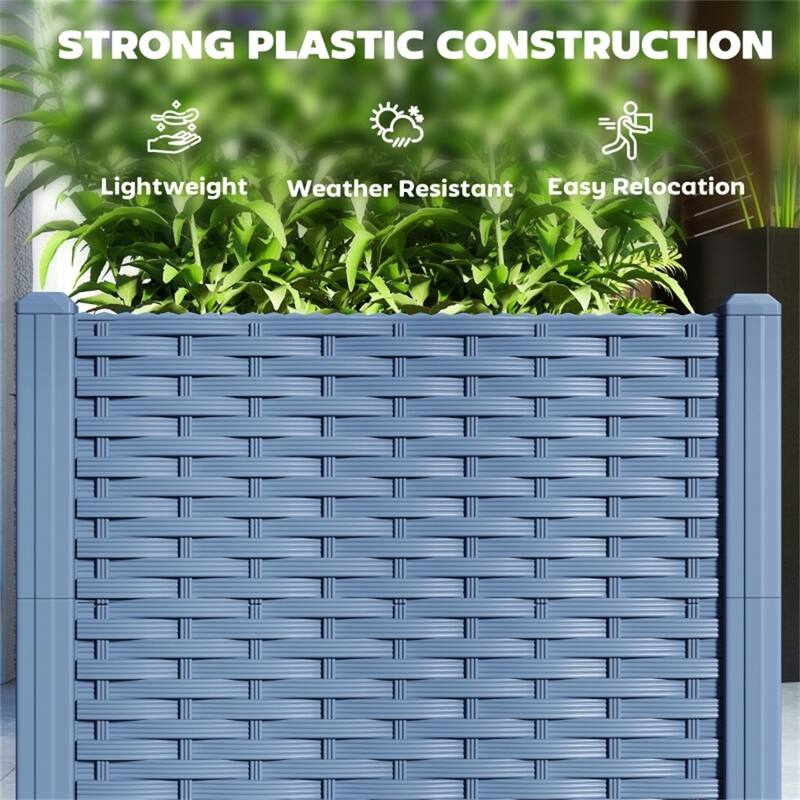 Plastic Garden Bed with Drainage Holes for Indoor and Outdoor Use