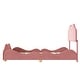 preview thumbnail 4 of 7, Dark Pink Velvet Upholstered Platform Bed with Cloud Shape