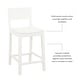 preview thumbnail 29 of 36, Linon Dahlia Wood 24-Inch Armless Counter Stool (Set of 2)