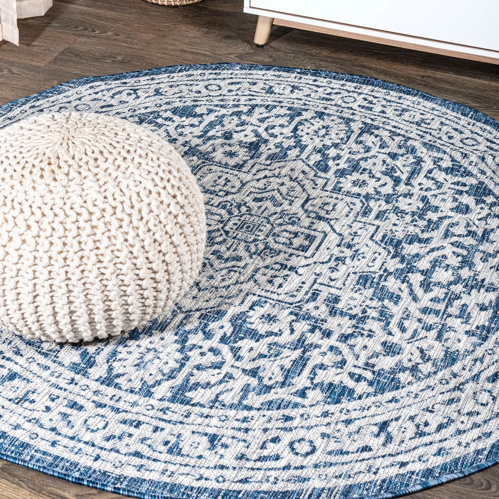 JONATHAN Y Rozetta Medallion Textured Weave Indoor/Outdoor Area Rug