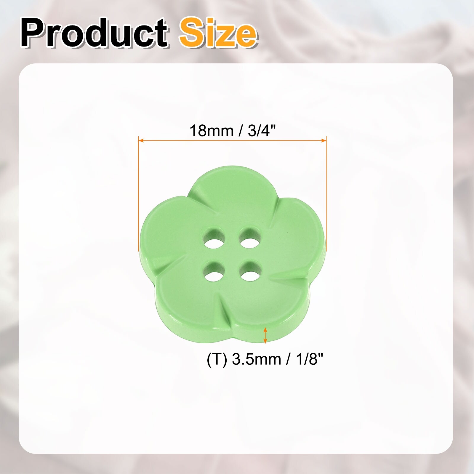 Flower Buttons Resin Sewing Decorative Buttons for Clothes