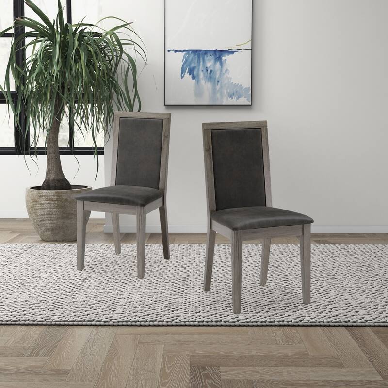Set of 2 Dining Chairs,Wood Dining Room Chair,Side Chair with Cushion