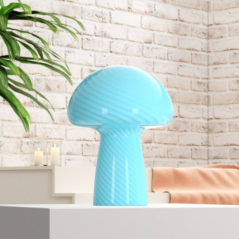 Mushroom Round Glass Table Lamp
