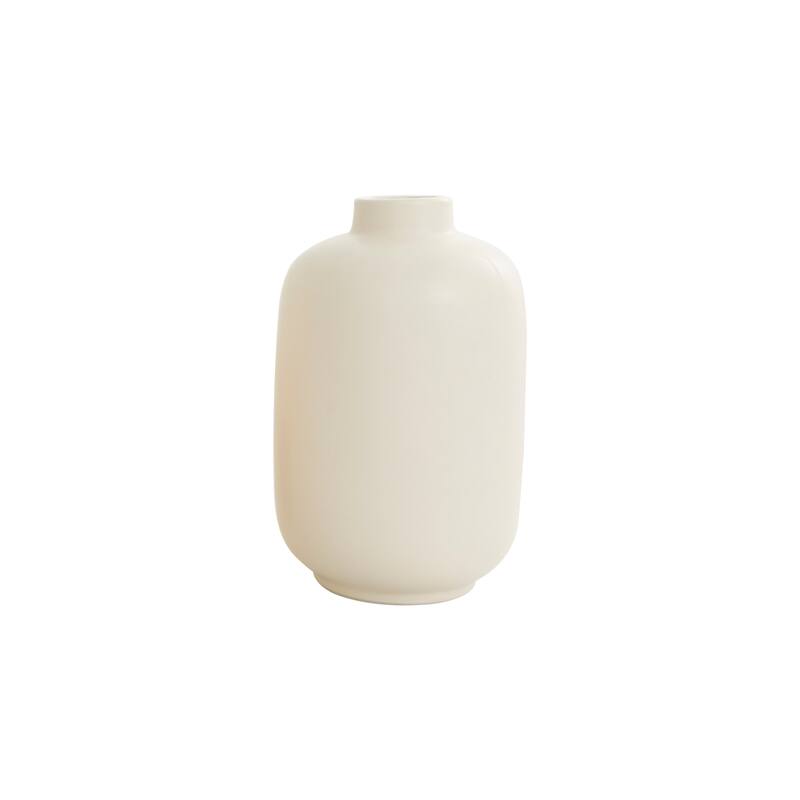 Ceramic Minimalistic Vase - Cream - Roche River Decor - 5"W x 5"L x 8"H