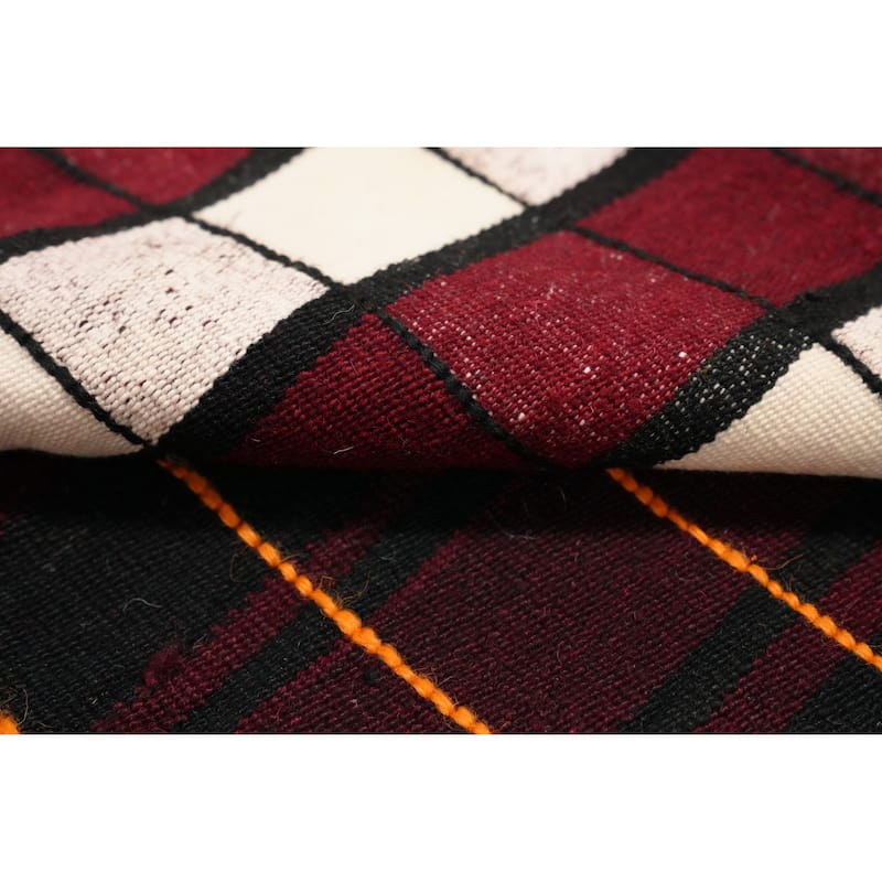 Hand Woven Oriental 100% Wool Carpet Southwestern Tribal Multi-Colored Kilim Runner Rug - 15' 11'' X 4' 2''