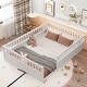 preview thumbnail 2 of 11, White Full Size Pine Floor Bed Frame with Fence