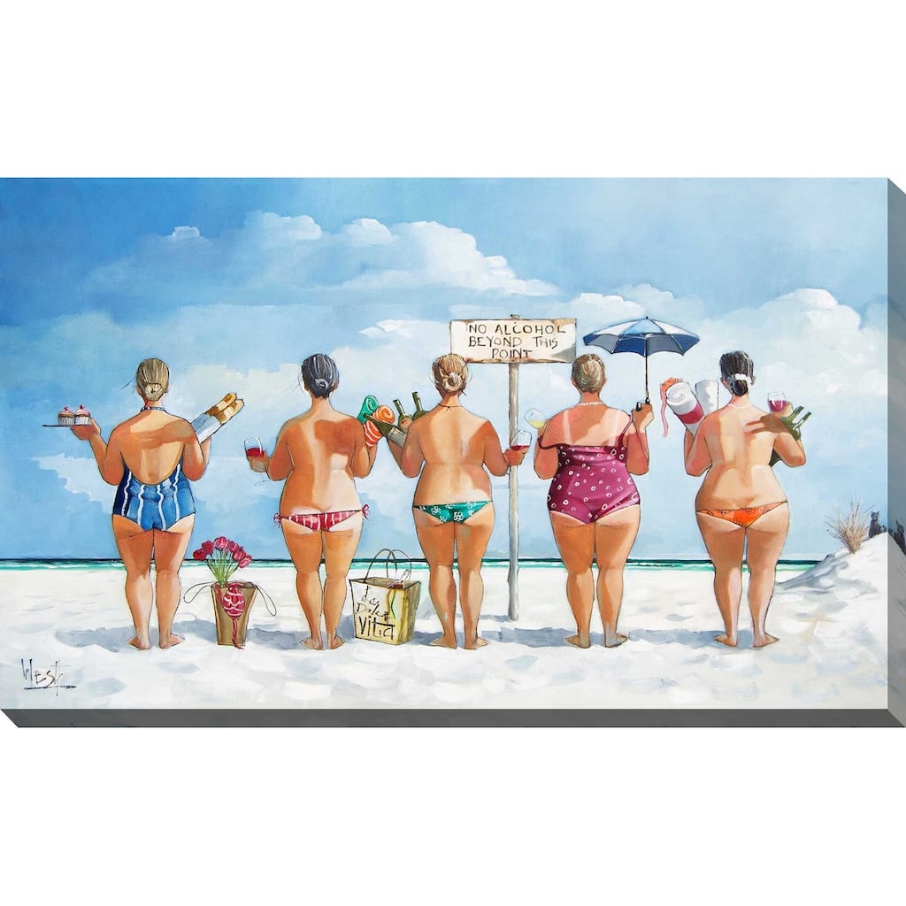 "No Alcohol Beyond this Point II " by Ronald West Print on Canvas