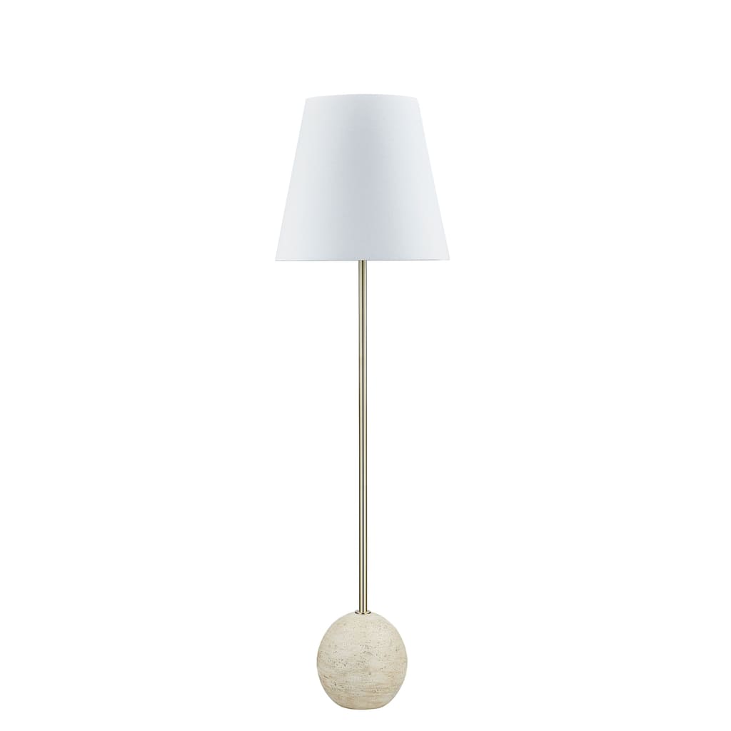 Nola 64"Floor Lamp with Linen Shade, Gold