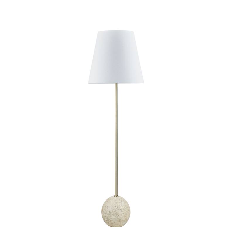 Nola 64"Floor Lamp with Linen Shade, Gold