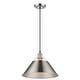 preview thumbnail 6 of 9, Golden Lighting Orwell Single Light 14" Wide Pendant in Pewter with