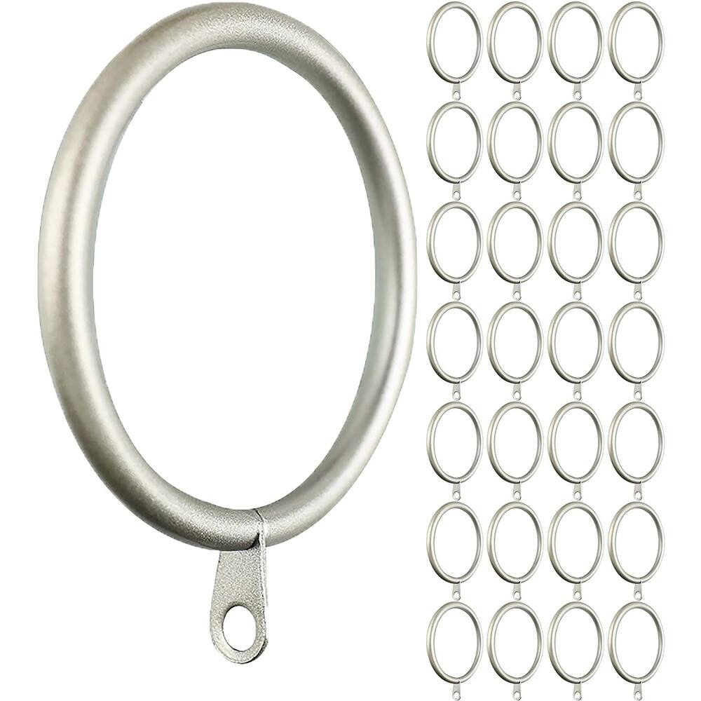 Meriville 1.5-Inch Inner Diameter Metal Curtain Rings with Eyelets