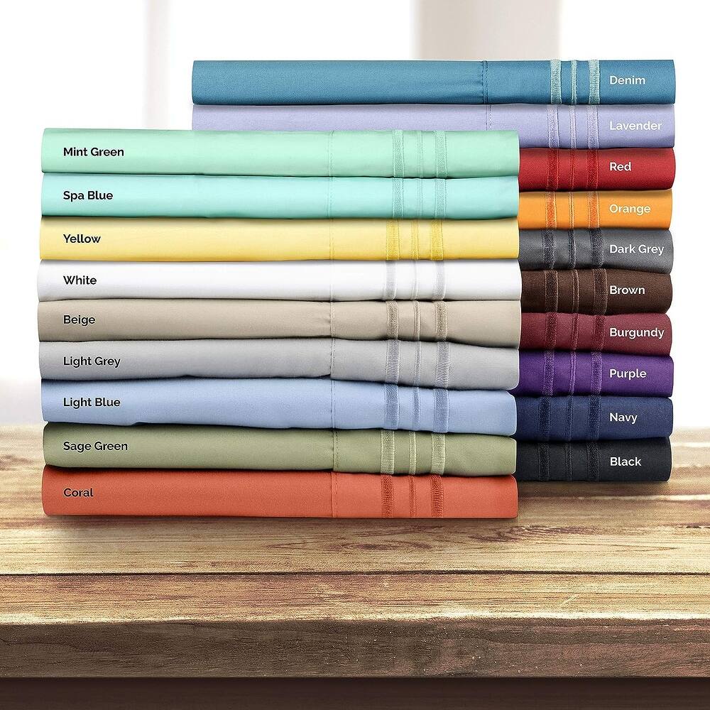 CGK Linens Double Brushed Microfiber Pillowcase Set Ultra Soft (Set of 2)