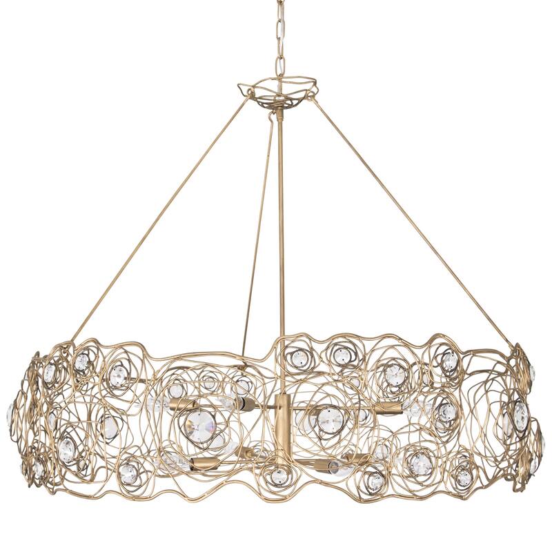 Varaluz Ethereal Rose Chandelier - Havana Gold Ombre - 40.25"W x 32"H