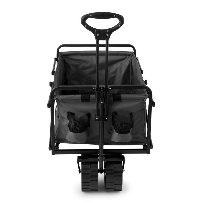Seina 150lb Capacity Collapsible Steel Frame Outdoor Utility Wagon Cart, Gray - 15.84