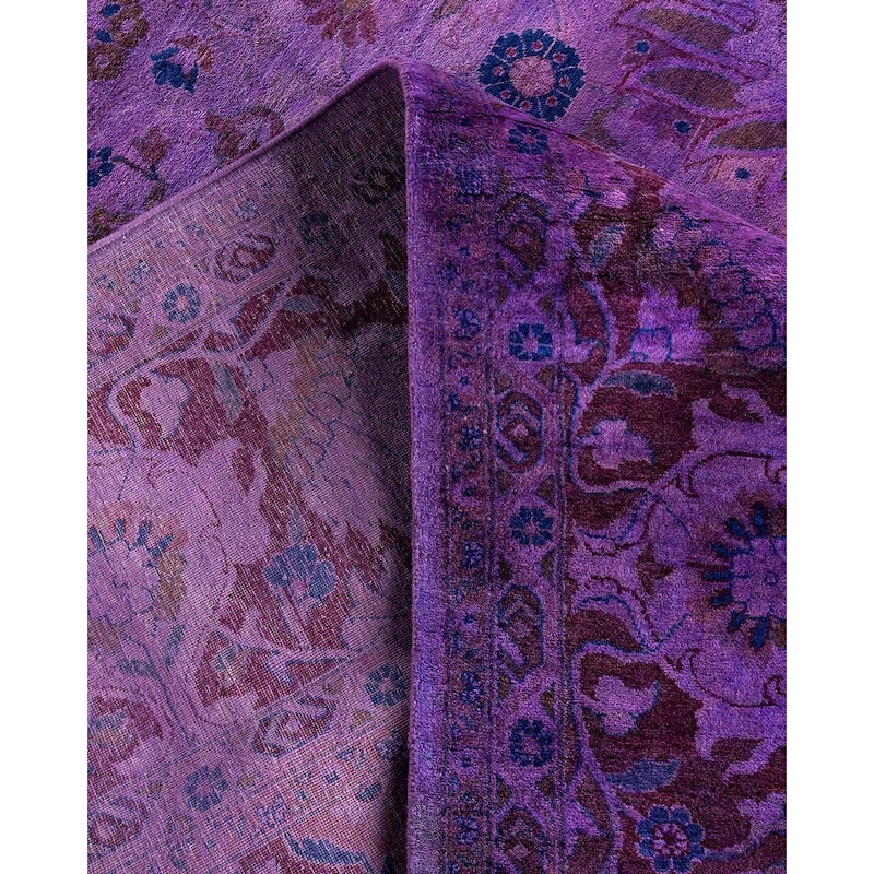 Fine Vibrance One-of-a-Kind Hand-Knotted Area Rug - Pink, 8' 2" x 10' 0" - 8' 2" x 10' 0"