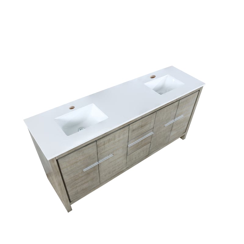 Lafarre 30 in W x 20 in D Rustic Acacia Bath Vanity and White Quartz Top